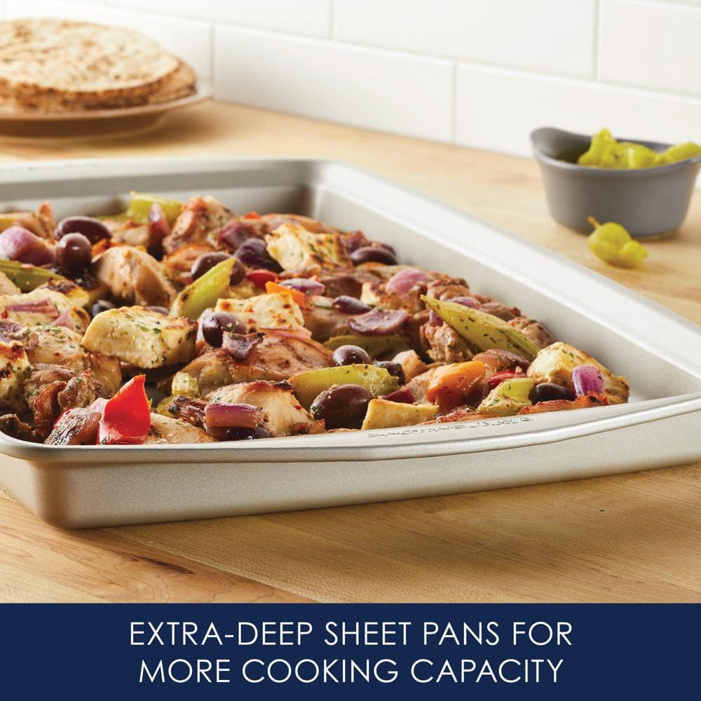 Silver Nonstick 10-Piece Heavy Gauge Steel Bakeware Set