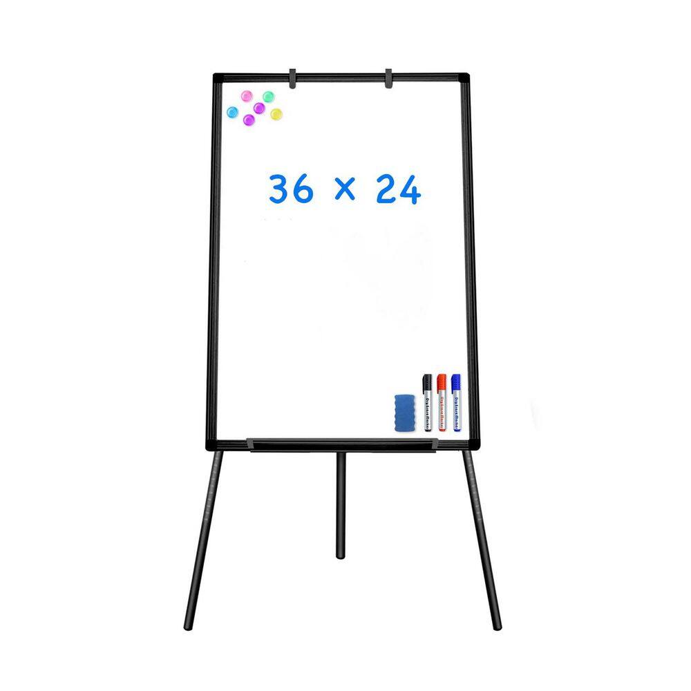Bulletin Boards - Portable Dry Erase Board 36 x 24 Tripod Whiteboard Height Adjustable Flipchart Stand White Board