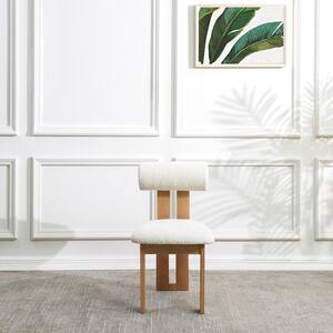 Halloway Ivory/Natural 19.3 in. Wood Dining Chair