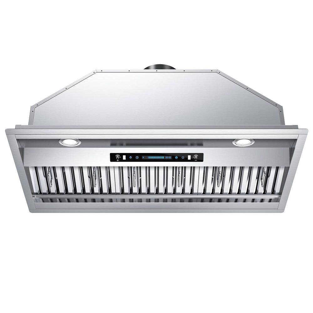 42 in. 900 CFM Convertible Ducted to Ductless Insert Range Hood in Stainless Steel with Carbon Filter, LED and Gesture price history on PriceWatchPro