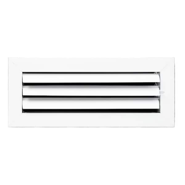 12 in. x 4 in. 1-Way Aluminum Ceiling Diffuser in White
