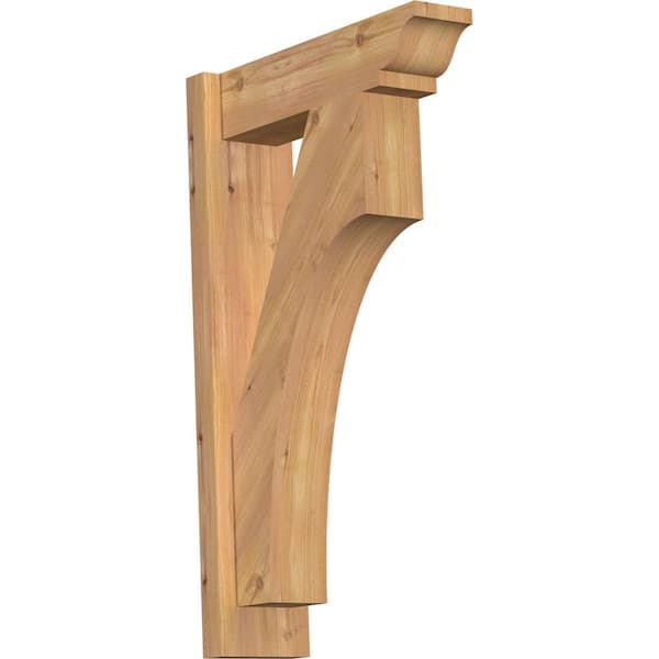 Ekena Millwork 6 in. x 30 in. x 18 in. Western Red Cedar Westlake Traditional Smooth Outlooker