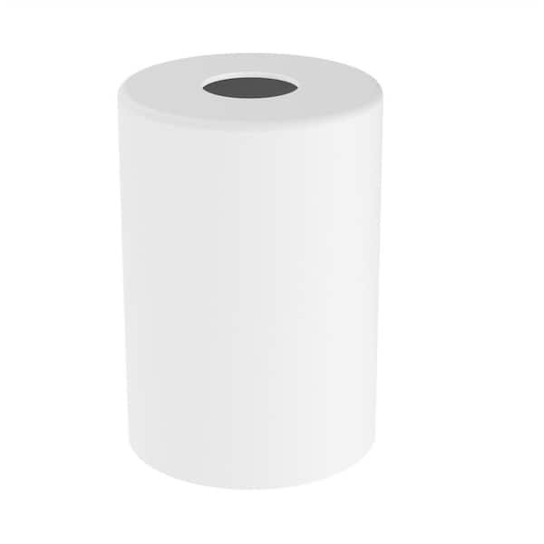 16 in. White Glass Cylindrical for Bathroom Shade with 8 in. Fitter Vanity Shade