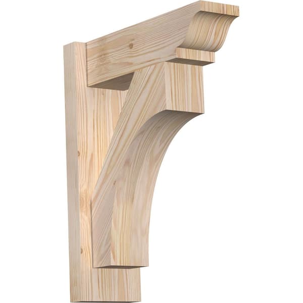 Ekena Millwork 6 in. x 20 in. x 16 in. Douglas Fir Westlake Traditional Smooth Outlooker
