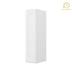 Easy-DIY 9 in. W x 12 in. D x 36 in. H Ready to Assemble Wall Kitchen Cabinet in Shaker White 1-Door-2 Shelves