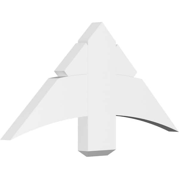 Ekena Millwork Alberta 36 in. W x 16.5 in. H x 2 in. D Signature Polyurethane Bracket