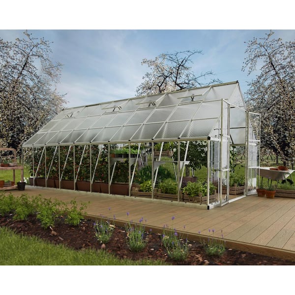 Balance 10 ft. x 20 ft. Hybrid Silver/Clear Polycarbonate DIY Greenhouse Kit