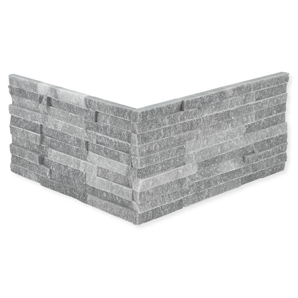 Slender Strip Corner 3 in. x 12 in. Celestial White Split Face Marble Wall Tile (5.28 sq. ft./Case) price history on PriceWatchPro