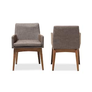 Nexus Gray Fabric Upholstered Dining Chairs (Set of 2)