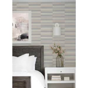 Multi-Colored Dermot Pastel Horizontal Stripe Wallpaper Sample