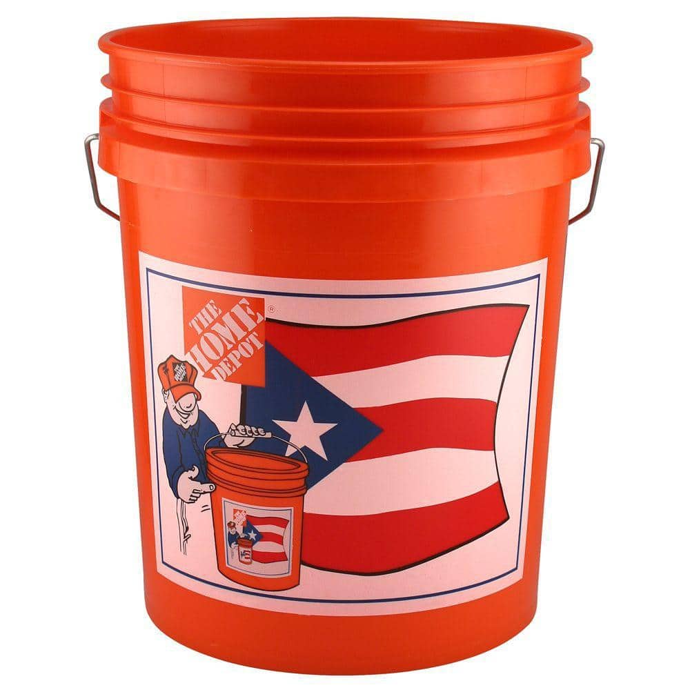 The Home Depot 5 gal. Puerto Rico Flag Bucket 300Pack05GLHPR The