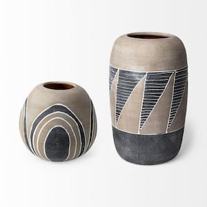 Cove Grey/Brown Ceramic Vase