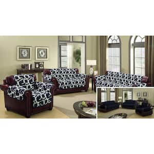 Rhys Water Resistant Navy Fit Polyester Fit Loveseat Slip Cover