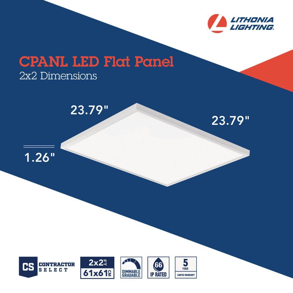 White Aluminum 24" x 24" LED Flat Panel Light