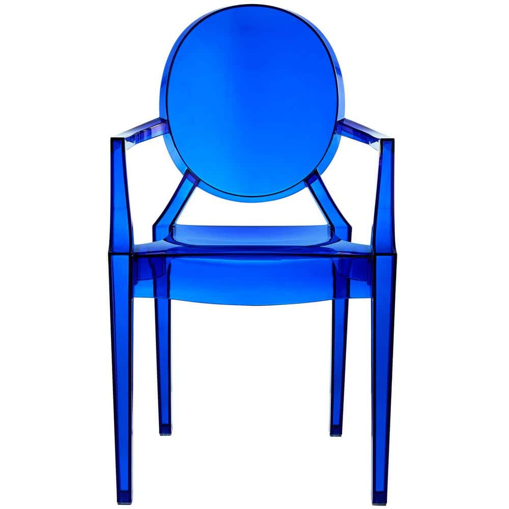 Aqua Breeze Transparent Plastic Arm Chair