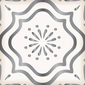 5 in. x 5 in. Gray and Off-White B506 Vinyl Peel and Stick Tile (24 Tiles, 4.17 sq. ft./pack)