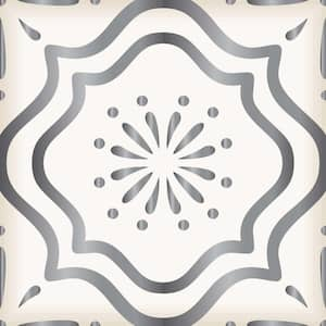 8 in. x 8 in. Gray and Off-White B506 Vinyl Peel and Stick Tile (24 Tiles, 10.67 sq. ft./pack)