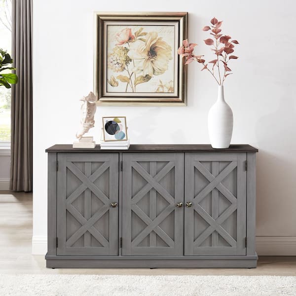 Have a question about FESTIVO 48 in. 3-Door Gray Sideboard Buffet Table ...