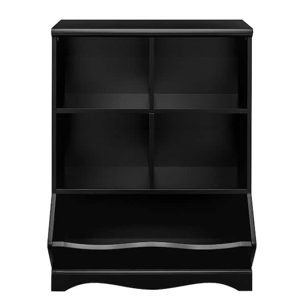 DANYA B 35 in. Black Multi-Cubby Storage Cabinet