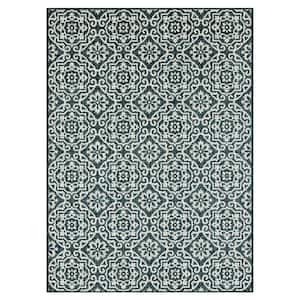 Nicole Miller Patio Country Danica Terracotta/Ivory 8 ft. x 10 ft.  Geometric Indoor/Outdoor Area Rug 1-6681-209 - The Home Depot