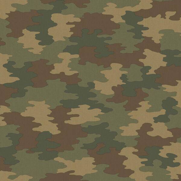 The Wallpaper Company 56 sq. ft. Army Green Camouflage Wallpaper