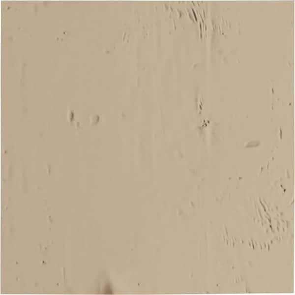 6 in. W x 6 in. H Knotty Pine Rustic Faux Wood Material Sample, Primed Tan