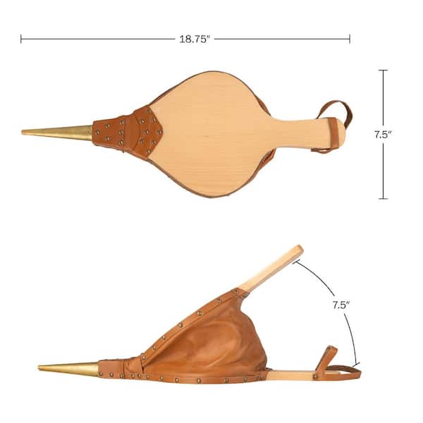 Pure Garden 18.75 in. Large Fireplace Bellows GW71A01-01 - The