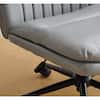 Winado Oil-Waxed Leather Seat Swivel Adjustable Office Chair in Gray K1G98000221