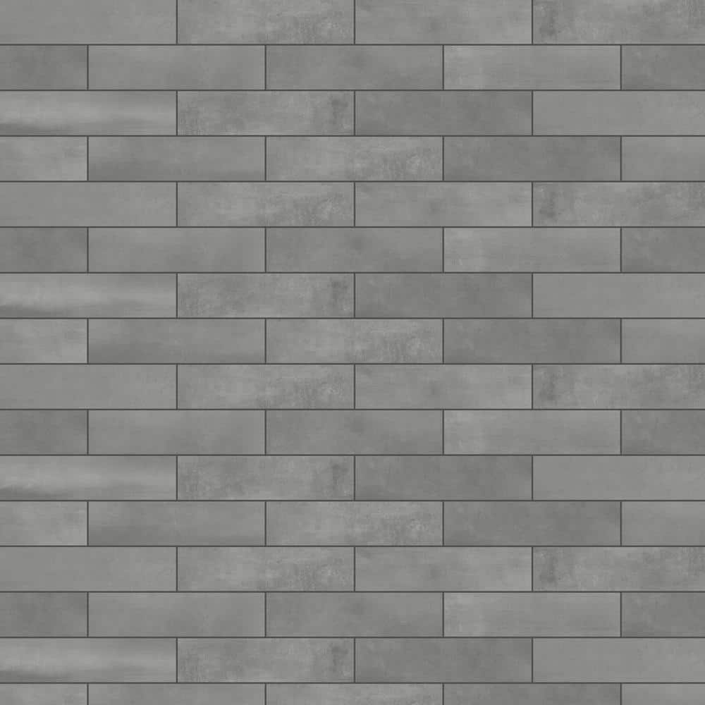 MOLOVO Le Leghe Platino Subway 12 in. x 3 in. Matte Porcelain Tile ...