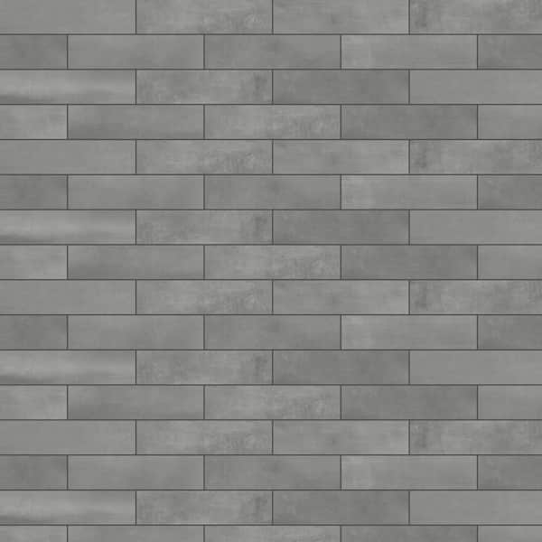 MOLOVO Le Leghe Platino Subway 12 in. x 3 in. Matte Porcelain Tile ...