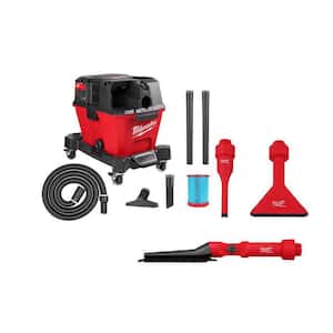 M18 FUEL 6 Gal. Cordless Wet/Dry Shop Vac W/Filter, Hose and AIR-TIP 1-1/4 in. - 2-1/2 in. Brush, Crevice and Nozzle Kit