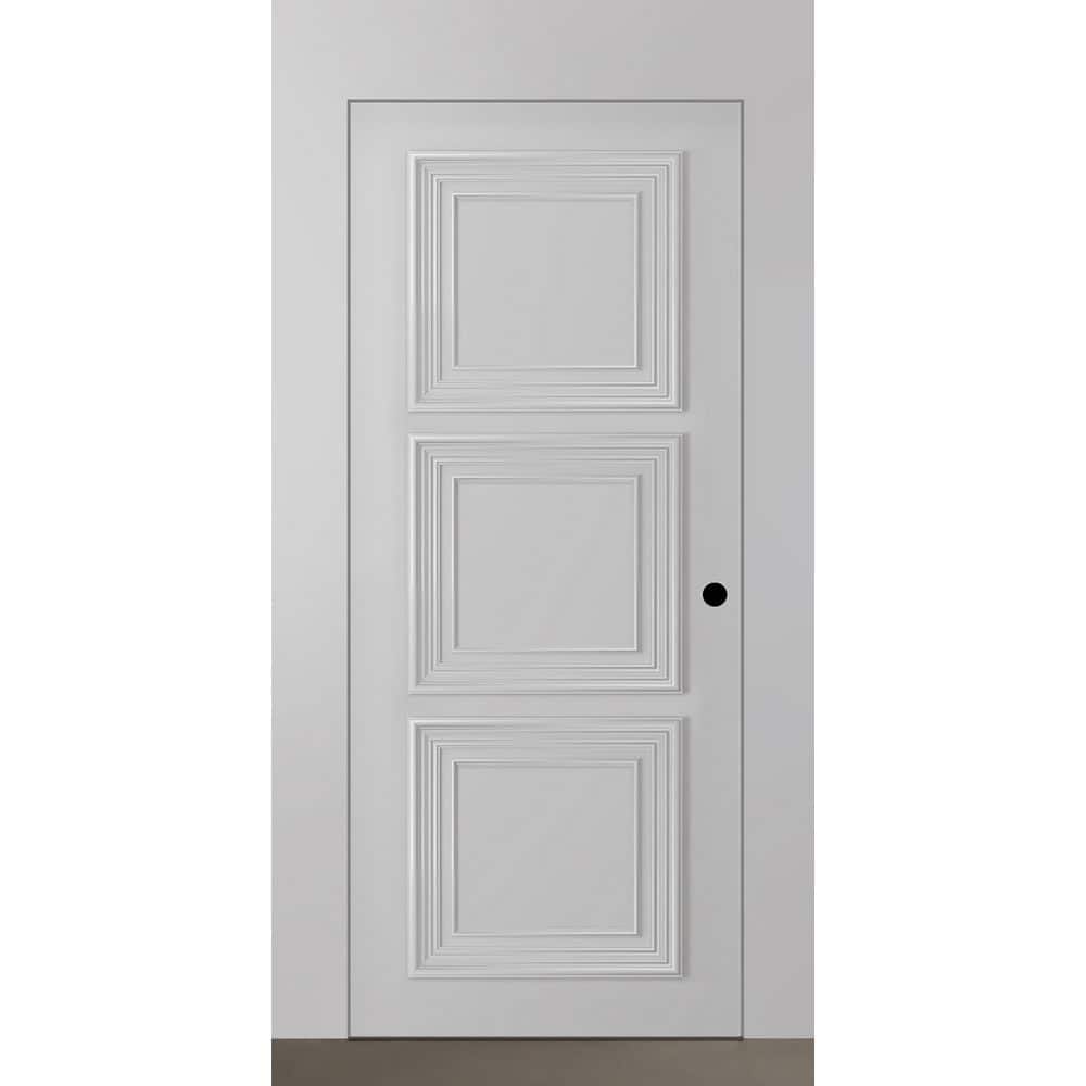 Palazzo 3 panel 30 in. x 80 in. Left-handed Primed Composite Wood Single Prehung Interior Door with Hidden Frame Reverse price history on PriceWatchPro