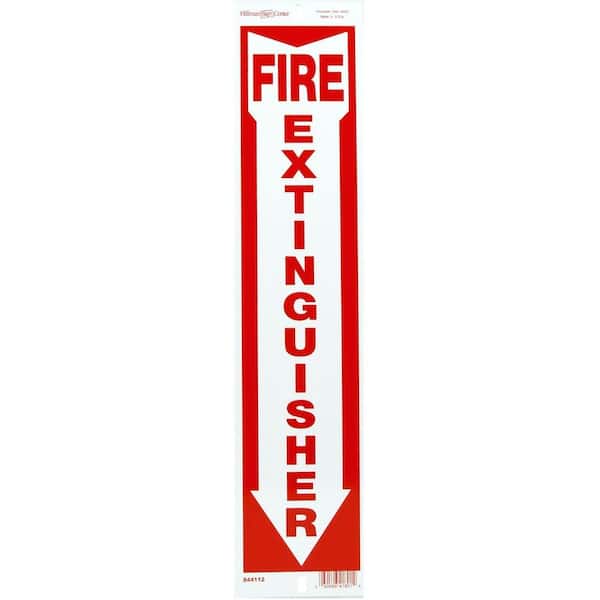 Everbilt 4 in. x 18 in. Fire Extinguisher Sign