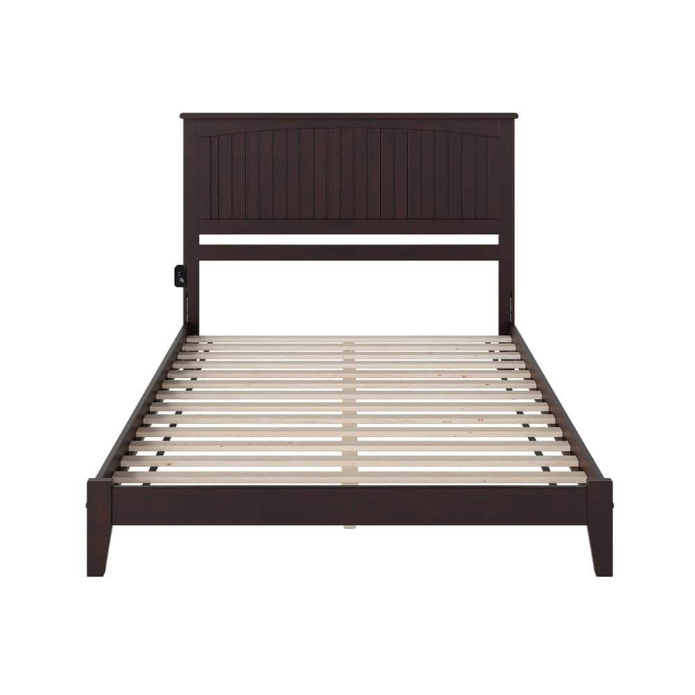 AFI Nantucket Espresso King Solid Wood Frame Low Profile Platform Bed ...