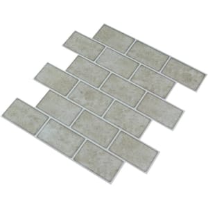 Marble Look Design 12 in. x 12 in. Eva Peel and Stick Tile Subway Self-Adhesive Wall Tile Backsplash (8.4 sq. ft./10)
