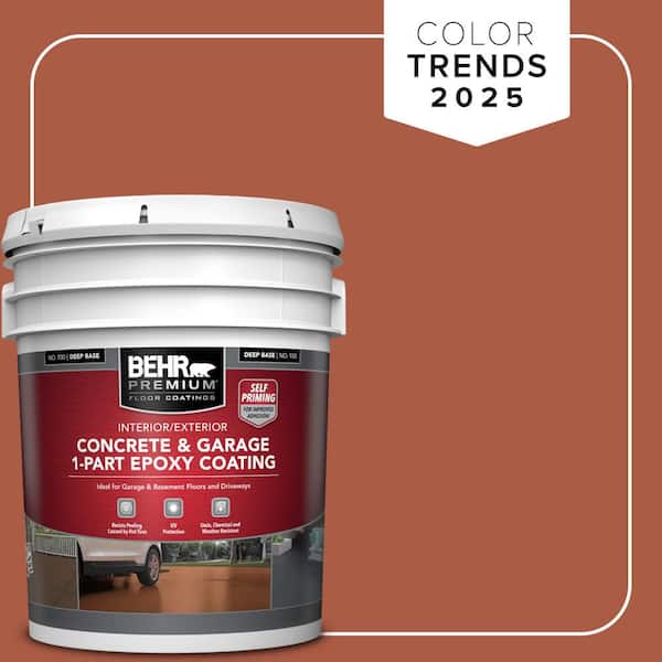 BEHR PREMIUM 5 gal. #M190-7 Colorful Leaves Self-Priming 1-Part Epoxy Satin Interior/Exterior Concrete and Garage Floor Paint