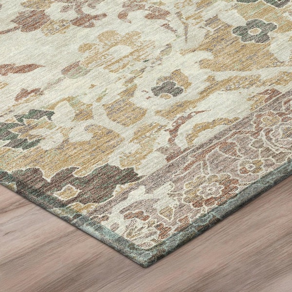Chantille Machine Washable Indoor/Outdoor Abstract ACN3165 Cream 2 ft. x 7 ft. Runner Rug
