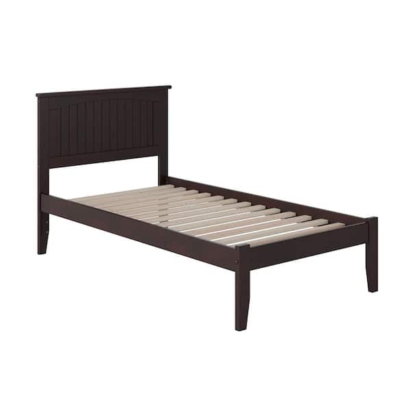 AFI Nantucket Twin Platform Bed with Open Foot Board in Espresso