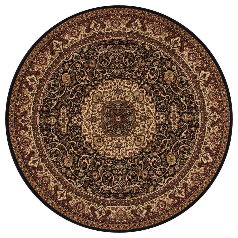 Persian Classics Isfahan Black 8 ft. Round Area Rug price history on PriceWatchPro