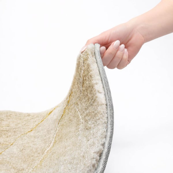 Dream Shag Premium Machine Washable Abstract ADS510 Beige 10 ft. x 14 ft. Area Rug