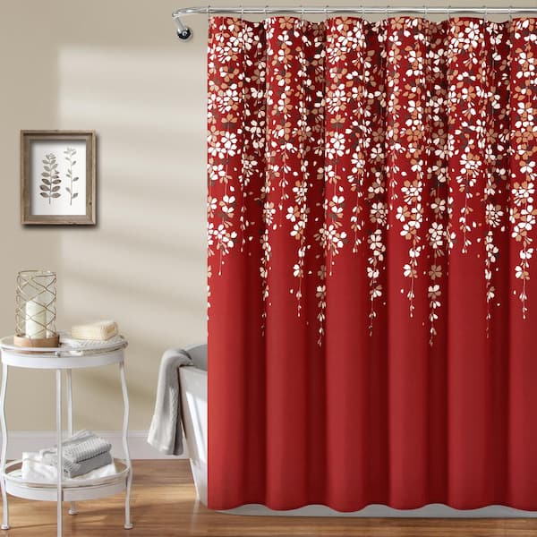  VEHFA Red Monogram Letter X with Red Floral Shower Curtain,  Initial Letter X Country 60x72 Inch Bath Curtain with Hooks, Funny Bathroom  Decor Modern Bath Shower Curtain Sets : Home 
