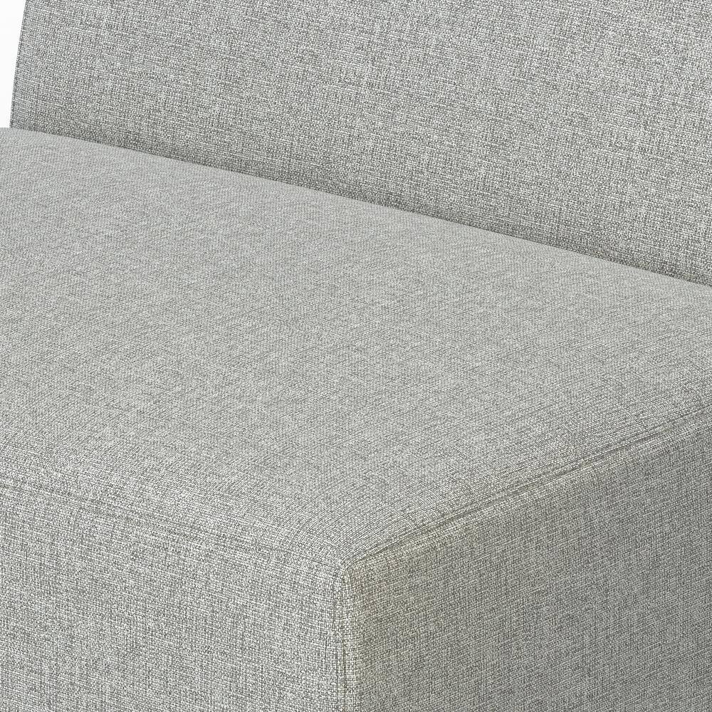 Pale Grey 34-Inch Recycled Polyester Armless Sofa Module