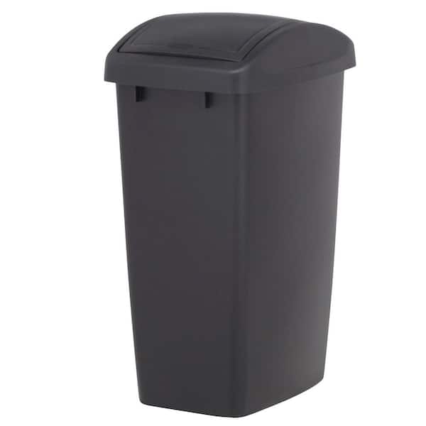 Plastic 45L Round Touch Top Bin Recycle Storage Waste Dustbin Home Office Garden 
