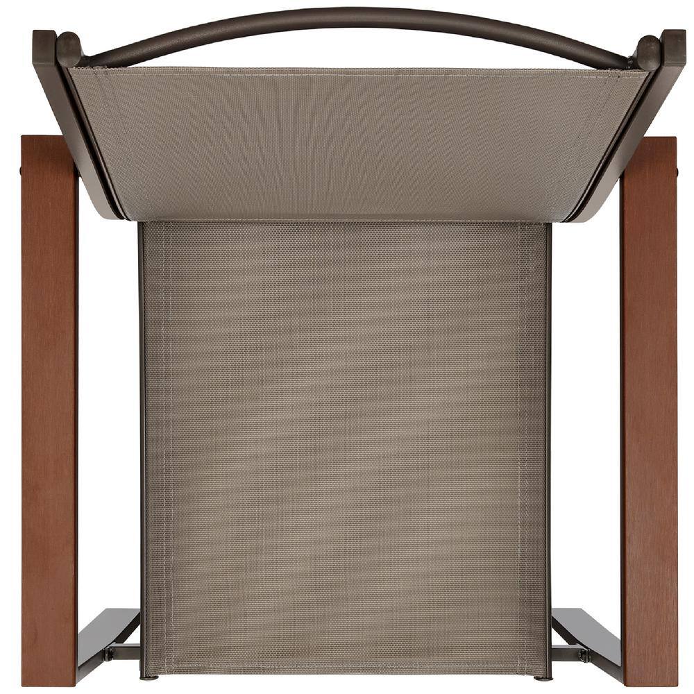 4-Piece Brown Steel Patio Conversation Set with Coffee Table