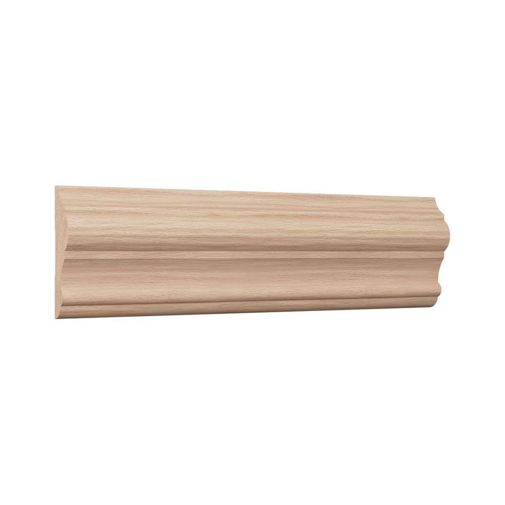 Red Oak Solid Wood Chair Rail Molding 96" Length