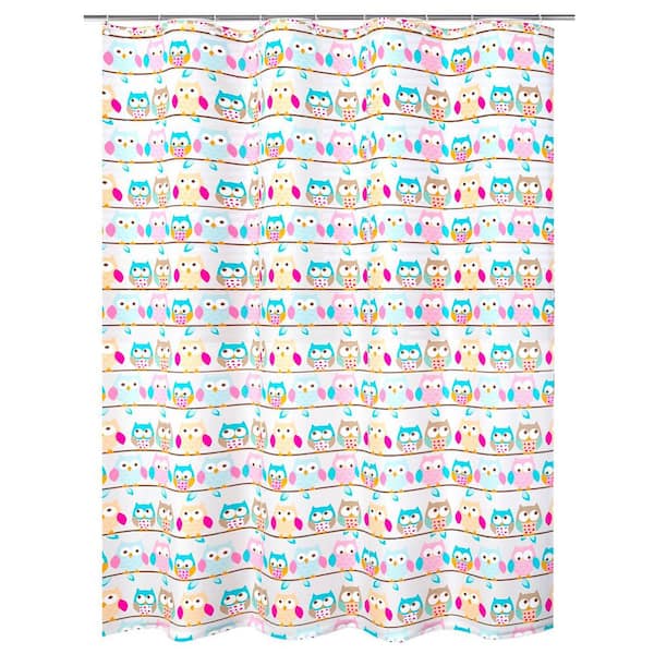 PEVA Shower Curtain Liner with Rustproof Grommets 71 in. x 71 in. Shower Curtain for Bathroom Tub, Multi-Colored