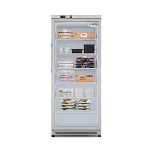 30 in. 21 cu. ft. Manual Defrost Upright Freezer Glass Door Commercial Reach in Stainless-Steel Garage Ready