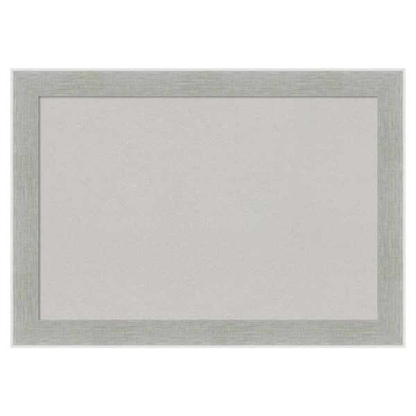 Amanti Art Glam Linen Grey Framed Grey Corkboard 41 in. x 29 in ...