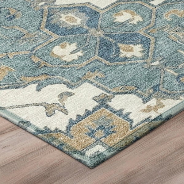 Chantille Machine Washable Indoor/Outdoor Abstract ACN3027 Blue 5 ft. x 7 ft. 6 in. Area Rug