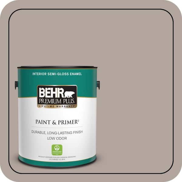 BEHR PREMIUM PLUS 1 gal. #780B-4 Slate Pebble Semi-Gloss Enamel Low Odor Interior Paint & Primer
